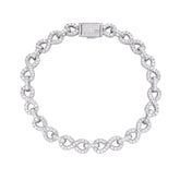 Infinity 8mm 8" Moissanite Bracelet - 925 Sterling Silver